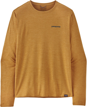 Patagonia Patagonia Men's Long Sleeve Cap Cool Daily Graphic Shirt Waters Boardshort Logo: Pufferfish Gold X-Dye Långärmade vardagströjor S