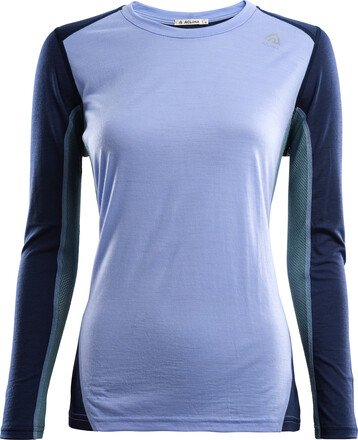 Aclima Aclima LightWool Sports Shirt Woman Purple Impression/Navy Blazer/North Atlantic Undertøy overdel S