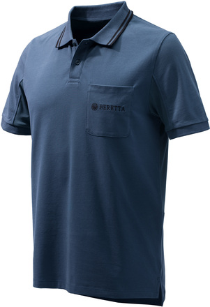 Beretta Beretta Men's Airmesh Polo Ss Blue Total Eclipse Kortermede trøyer S