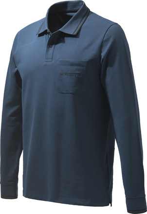 Beretta Beretta Men's Airmesh Polo Long Sleeve Blue Total Eclipse Langermede trøyer S