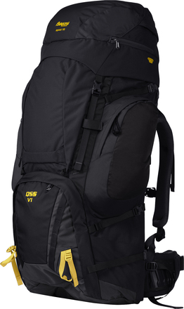 Bergans Bergans Alpinist V6 Medium 110 L Black/Waxed Yellow Vandringsryggsäckar 110 L