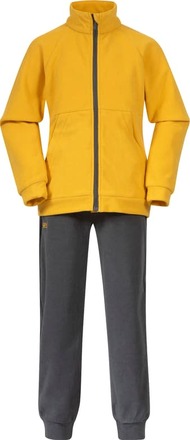 Bergans Bergans Kids' Smådøl V5 Longzip Set Light Golden Yellow/Solid Dark Grey Undertøy sett 80