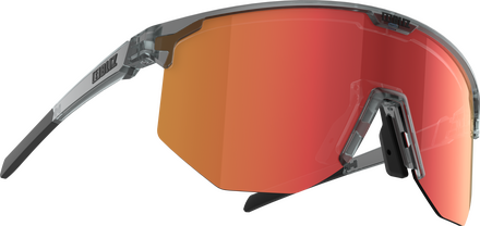 Bliz Bliz Hero Transparent Dark Grey/Brown with Red Multi Sportsbriller One Size