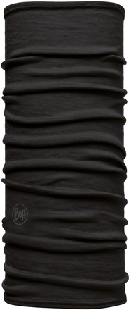Buff Buff Kids' Lightweight Merino Wool Tubular Solid Black Halsdukar OneSize