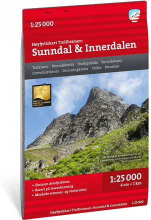 Calazo förlag Calazo förlag Høyfjellskart Trollheimen: Sunndal & Innerdalen 1:25 000 NoColour Litteratur OneSize