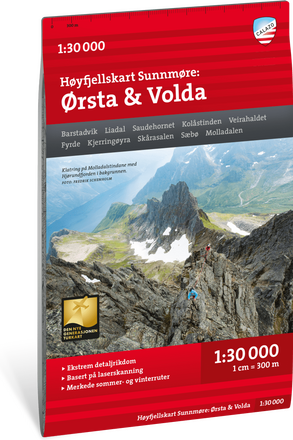 Calazo förlag Calazo förlag Høyfjellskart Sunnmøre: Ørsta 1:25.000 Nocolour Litteratur OneSize