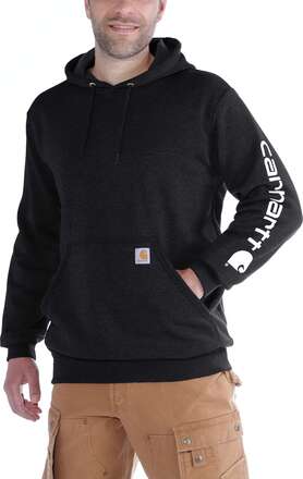 Carhartt Carhartt Men's Sleeve Logo Hooded Sweatshirt Black Langermede trøyer XL