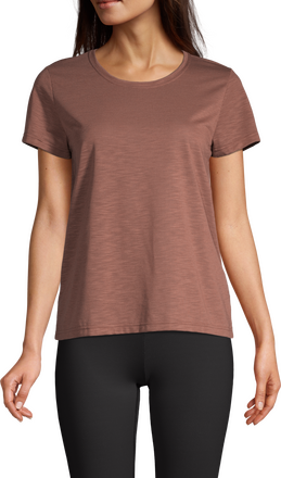 Casall Casall Women's Texture Tee Chalky Brown Kortermede treningstrøyer 34