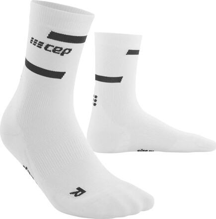 CEP CEP Men's Run Compression Mid Cut Socks 4.0 White Träningsstrumpor 39-42