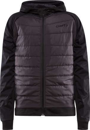 Craft Craft Juniors' Adv Insulate Hood Jacket Black-Slate Treningsjakker fôrede 134/140