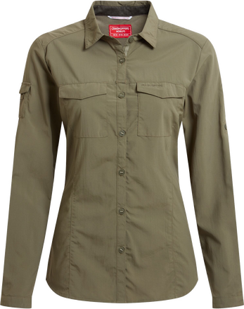 Craghoppers Craghoppers Women's Nosilife Adventure Long Sleeved Shirt III Wild Olive Långärmade skjortor 18