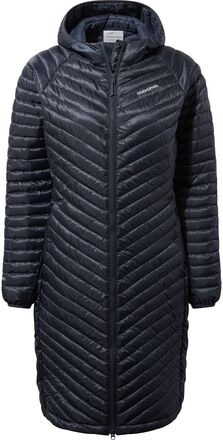 Craghoppers Craghoppers Women's Expolite Long Hooded Jacket Blue Navy Lättvadderade vardagsjackor 10