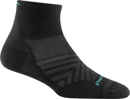 Darn Tough Darn Tough Women's Run Quarter No Cushion Ultra-Lightweight Sock Black Treningssokker Medium