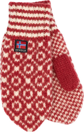 Devold Devold Svalbard Mittens Hindberry/Offwhite Vardagshandskar L