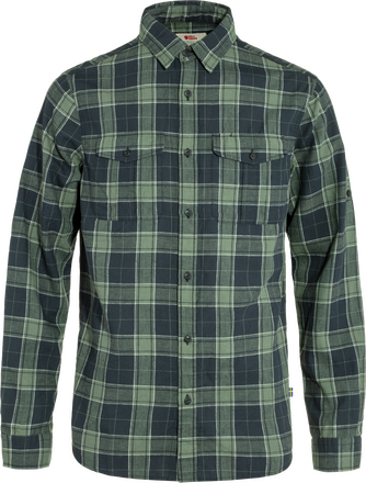 Fjällräven Fjällräven Men's Övik Travel Long Sleeved Shirt Dark Navy/Patina Green Långärmade skjortor S
