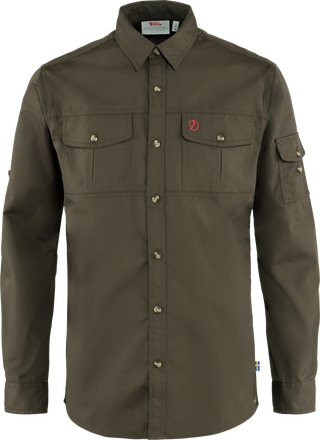 Fjällräven Fjällräven Men's Sarek Trekking Shirt Dark Olive Långärmade skjortor XL