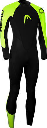 Head Head Men's OW Explorer Wetsuit 3.2.2 Black/Lime Simdräkter XXL