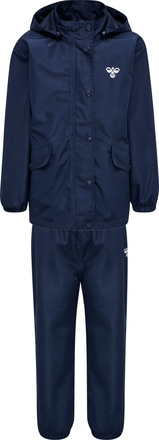 Hummel Hummel Kids' Hmlreva Rainsuit Black Iris Regnsett 122