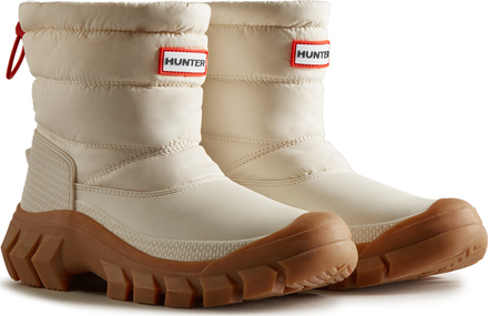 HUNTER HUNTER Women's Intrepid Insulated Short Snow Boots White Willow/Gum Vintersko 36