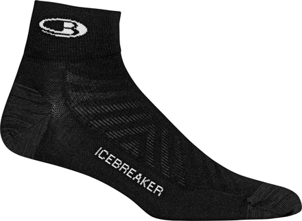 Icebreaker Icebreaker Men's Run+Ultralight Mini Black/Snow Träningsstrumpor L