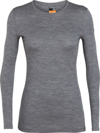 Icebreaker Icebreaker Women's 200 Oasis Long Sleeve Crewe Gritstone Heather Underställströjor XS