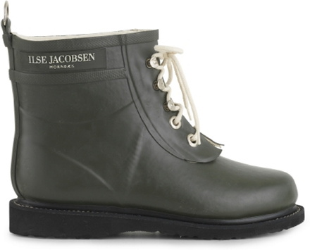 Ilse Jacobsen Ilse Jacobsen Women's Short Laced Rubberboot Army Gummistövlar 36