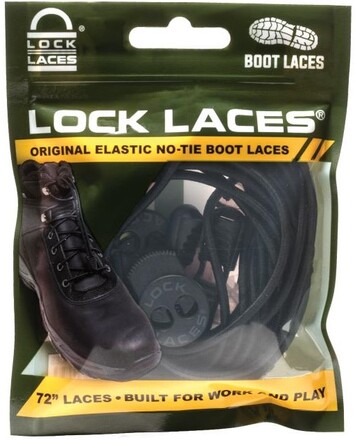 Lock Laces Lock Laces 72" Shoelaces Black Skotilbehør OneSize