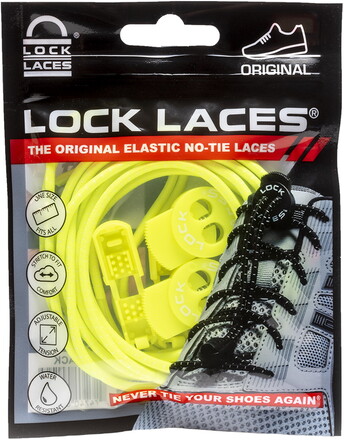 Lock Laces Lock Laces No Tie Shoelaces Neon Yellow Skotillbehör OneSize