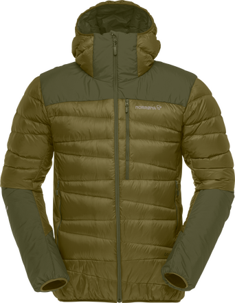 Norrøna Norrøna Men's Falketind Down750 Hood Olive Drab/Olive Night Dunfyllda mellanlagersjackor M