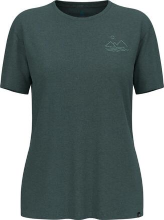 Odlo Odlo Women's Ascent Sun Sea Mountains T-Shirt Dark Slate Melange Kortermede trøyer M