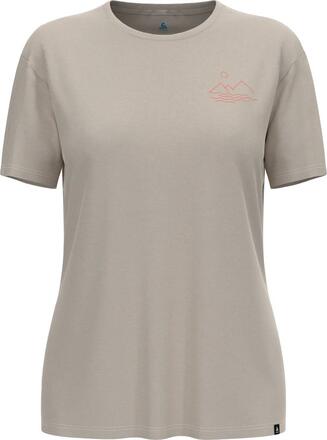 Odlo Odlo Women's Ascent Sun Sea Mountains T-Shirt Silver Cloud Melange T-shirts L