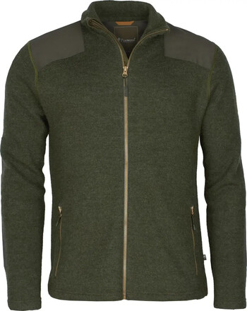 Pinewood Pinewood Men's Lappland Wool Full Zip Green Melange Långärmade vardagströjor L