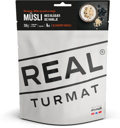 Real Turmat Real Turmat Blueberry And Vanilla Müsli Nocolour Friluftsmat 350 g