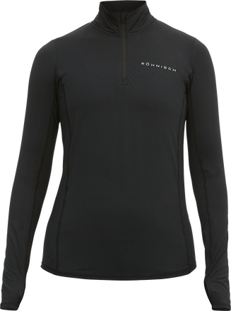 Röhnisch Röhnisch Women's Light Thermo Half Zip Black Långärmade träningströjor XL