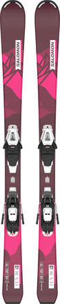 Salomon Salomon Junior Ski Set L Lux S + C5 GW J75 PM Bordeau/Pink Alpinski 110