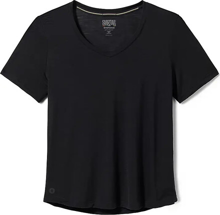 Smartwool Smartwool Women's Merino Sport Ultralite V-Neck Short Sleeve Black Kortärmade träningströjor XL