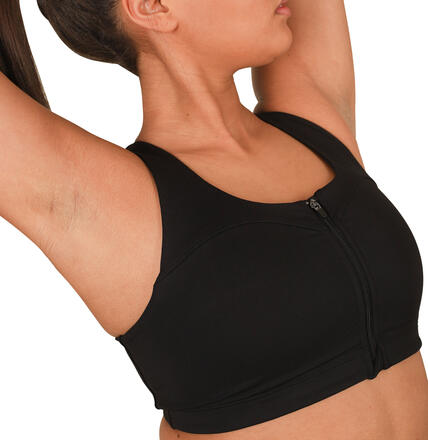 StayInPlace StayInPlace Front Zip Sports Bra Black Underkläder XS