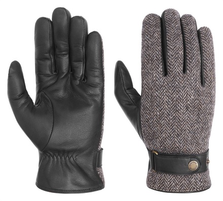 Stetson Stetson Woolrich Leather Gloves Black Vardagshandskar 9.5