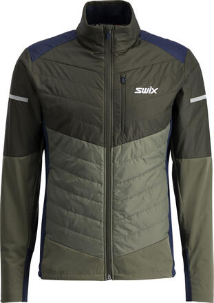 Swix Swix Men's Dynamic Hybrid Insulated Jacket Olive/Dark Olive Vadderade träningsjackor XXL