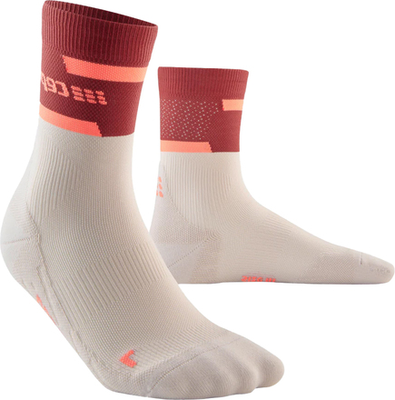 CEP CEP Women's Run Compression Mid Cut Socks 4.0 Red/Off White Träningsstrumpor 37-40