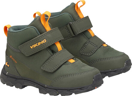 Viking Footwear Viking Footwear Kids' As​k​ Mi​d​ F Gore-Tex Hunting Green/Orange Friluftsstøvler 34