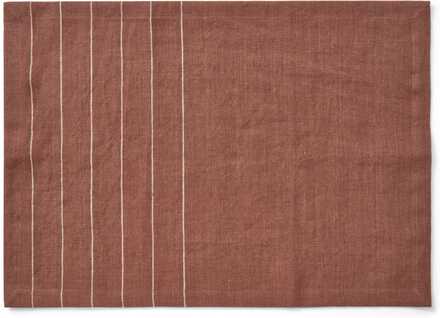 Tablett Linen Stripe 2-p 35x48cm Linne Rost