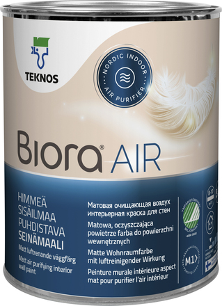 Väggfärg Teknos Biora Air Bas 3, 0,9 l