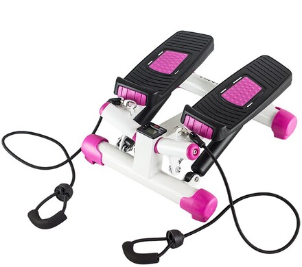 Stepmaskin - Med träningsband & träningsdator (svart-rosa S3033)