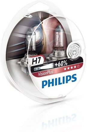 2-Pack Philips Halogen H7 Lampa VisionPlus +60%