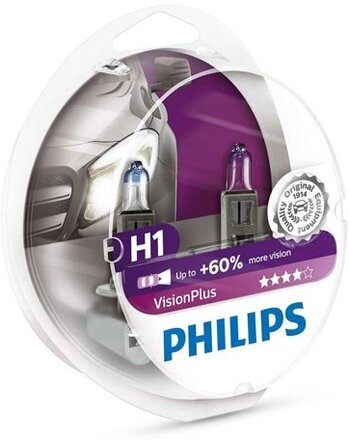 Philips Halogen H1 Lampa VisionPlus +60%