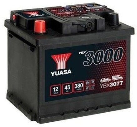 Bilbatteri SMF Yuasa YBX3077 12V 45Ah 380A