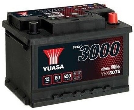 Bilbatteri SMF Yuasa YBX3075 12V 60Ah 550A