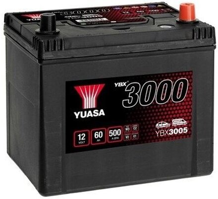 Bilbatteri SMF Yuasa YBX3005 12V 60Ah 500A