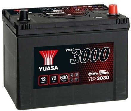 Bilbatteri SMF Yuasa YBX3030 12V 72Ah 630A